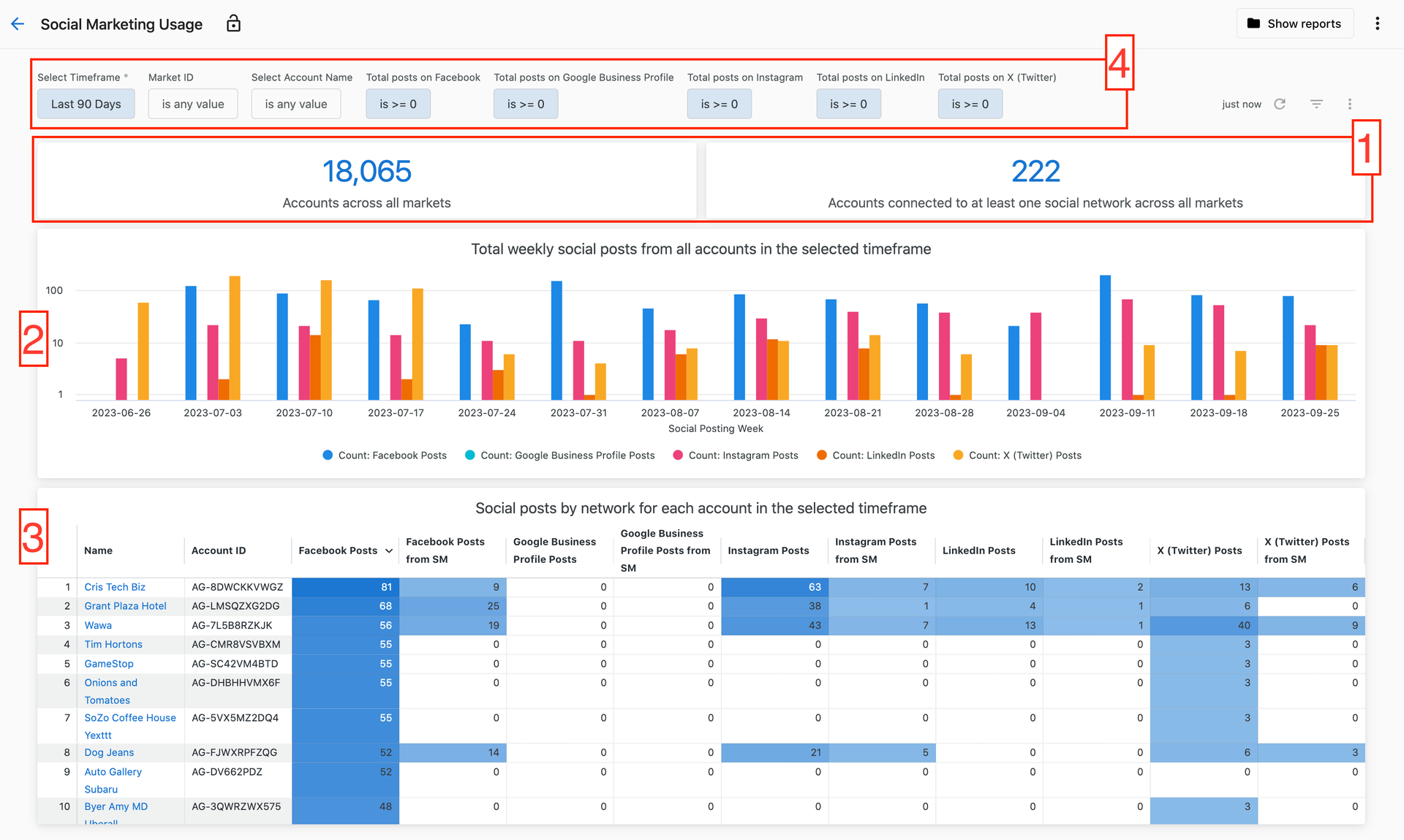 Social Marketing Usage Report