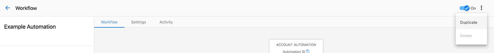 Duplicate from a specific automation
