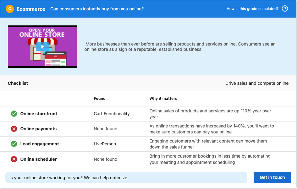 Ecommerce Section
