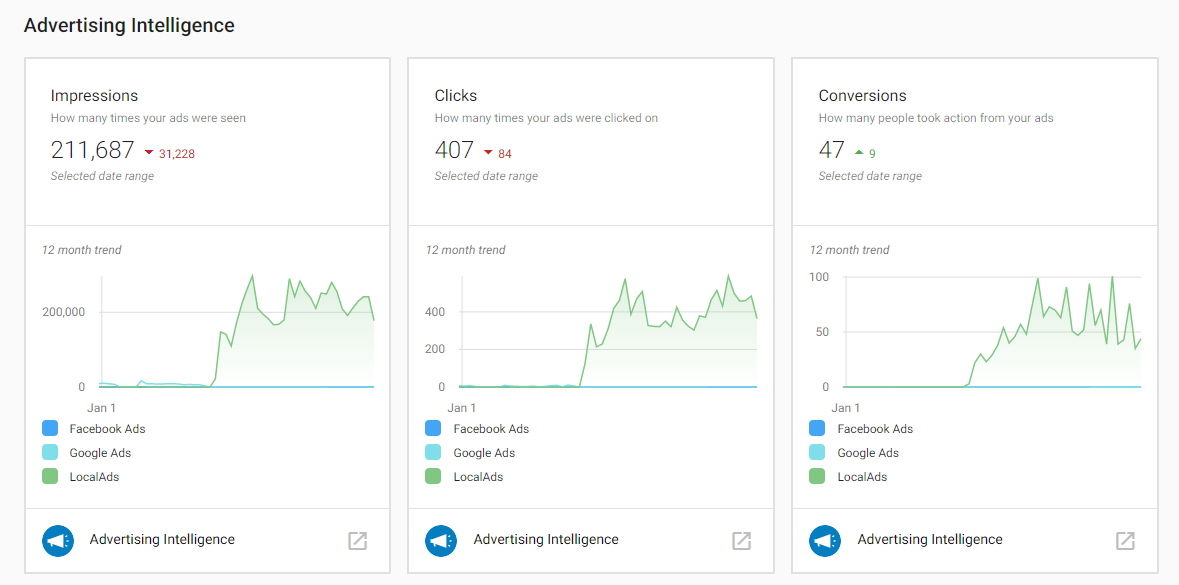 Facebook Ads Performance Summary in Executive Report