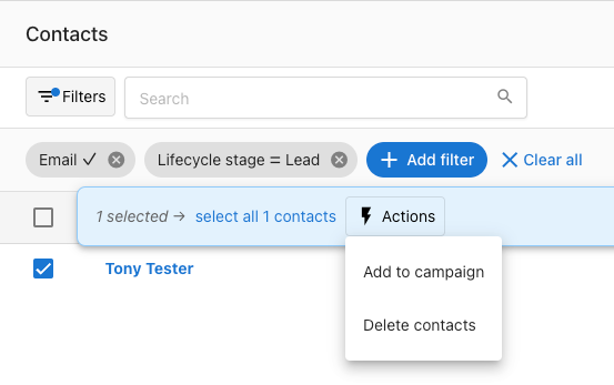 Campaign contacts