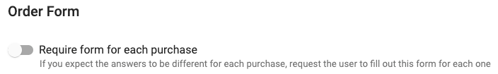 Multi-Purchase Add-on Order Form Settings