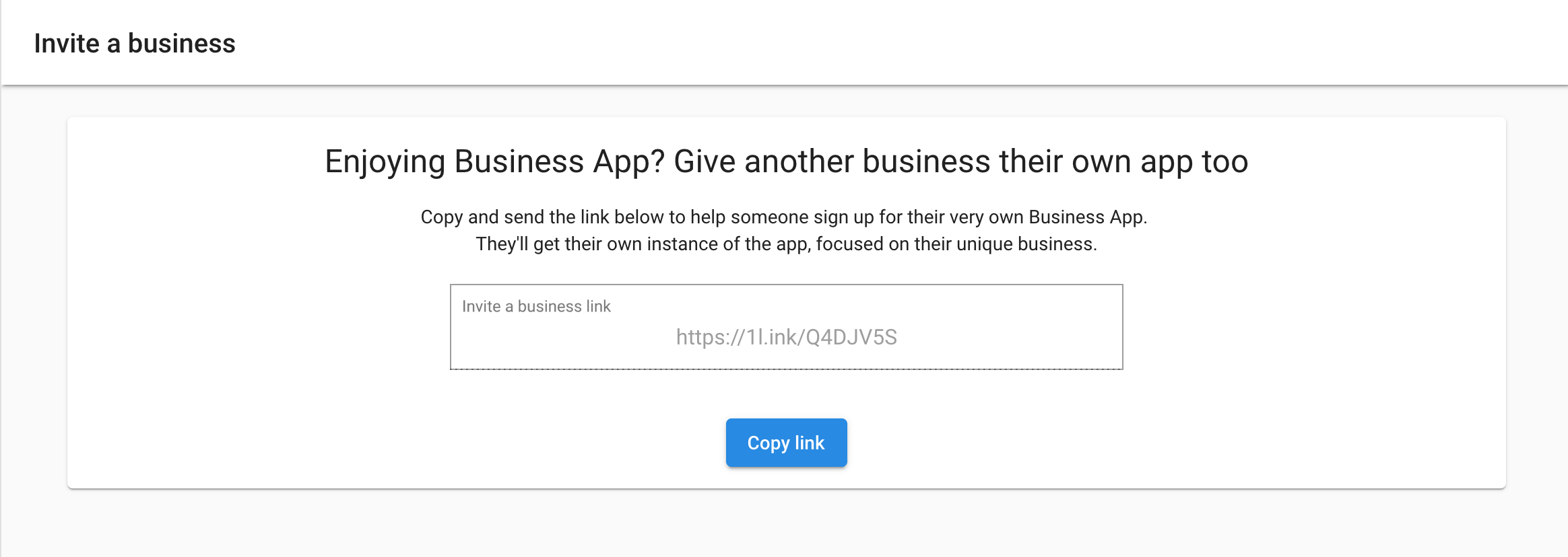 Allow Your Clients To Invite Other Businesses To Business App 