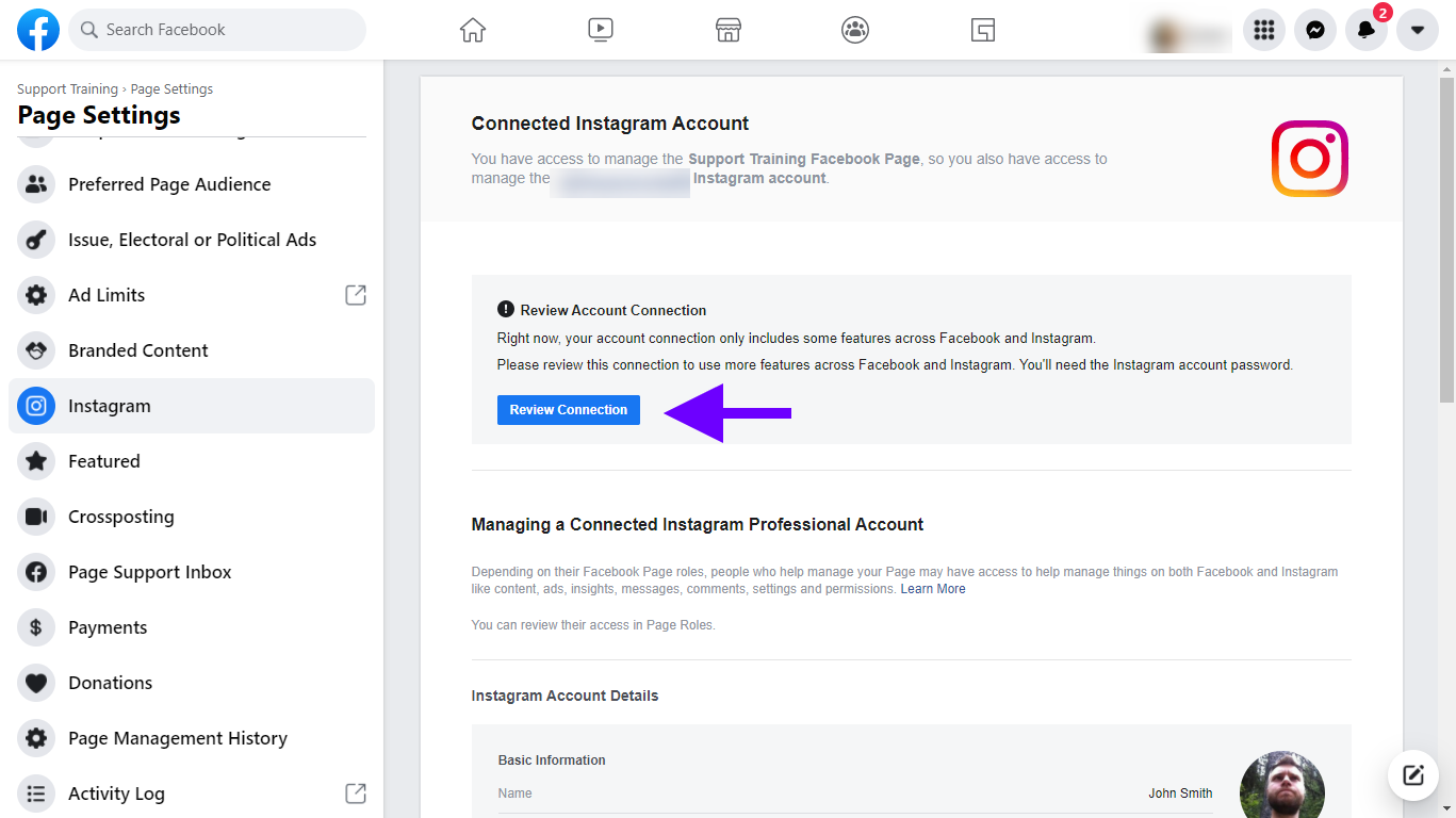 How to Connect Instagram to Facebook Page - Message2u